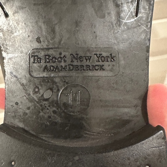 To‎ Boot New York "Brandon" Cap Toe Oxford Men's 11 Black Leather GUC ITALY - Picture 5 of 5